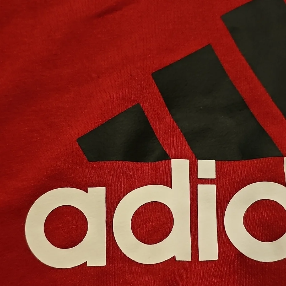 Adidas Sweatshirt Hoodie Red Apparel White Black Size 14/16 Activewear Athletic